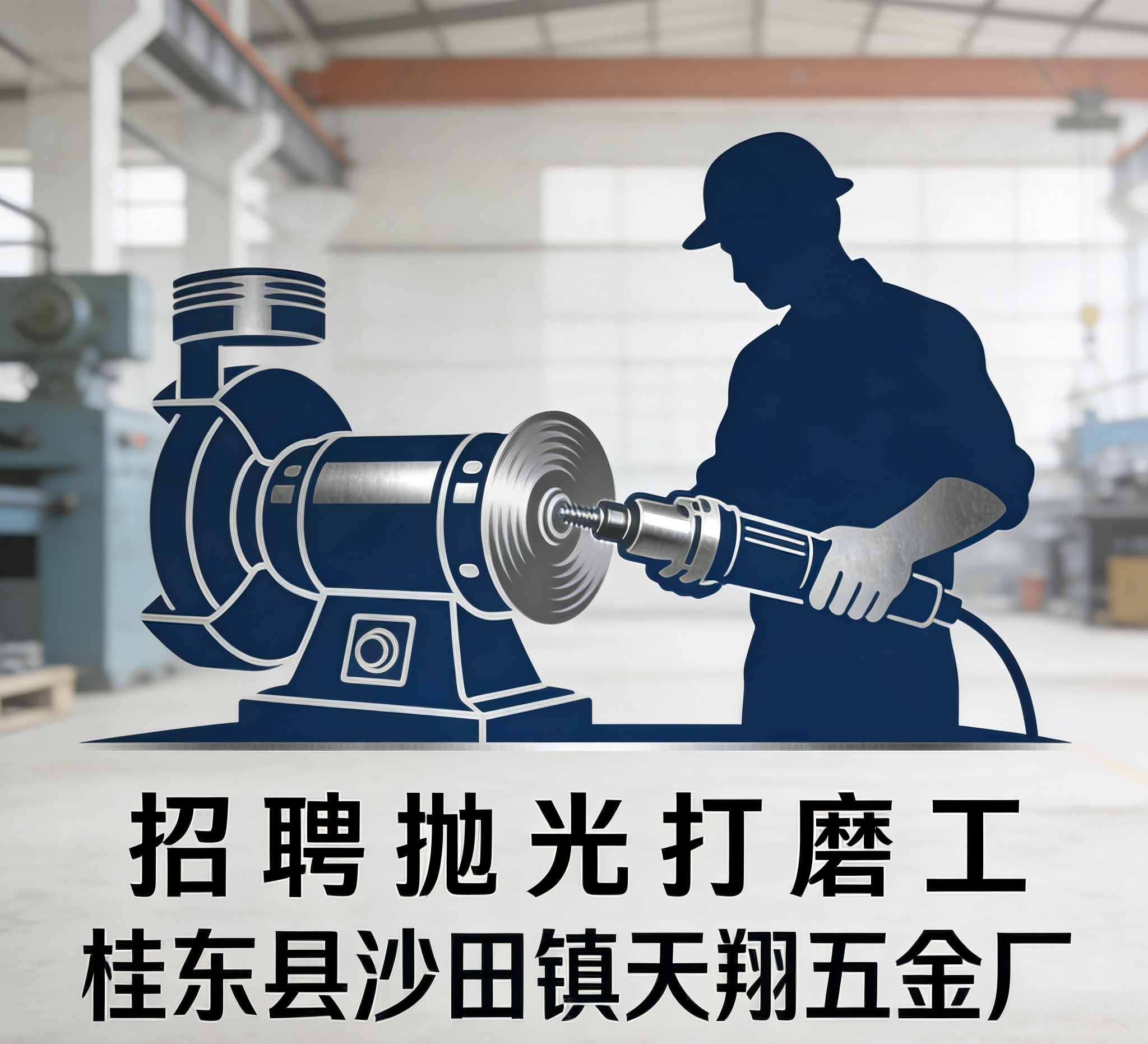 桂东县沙田镇天翔五金厂招聘抛光打磨工